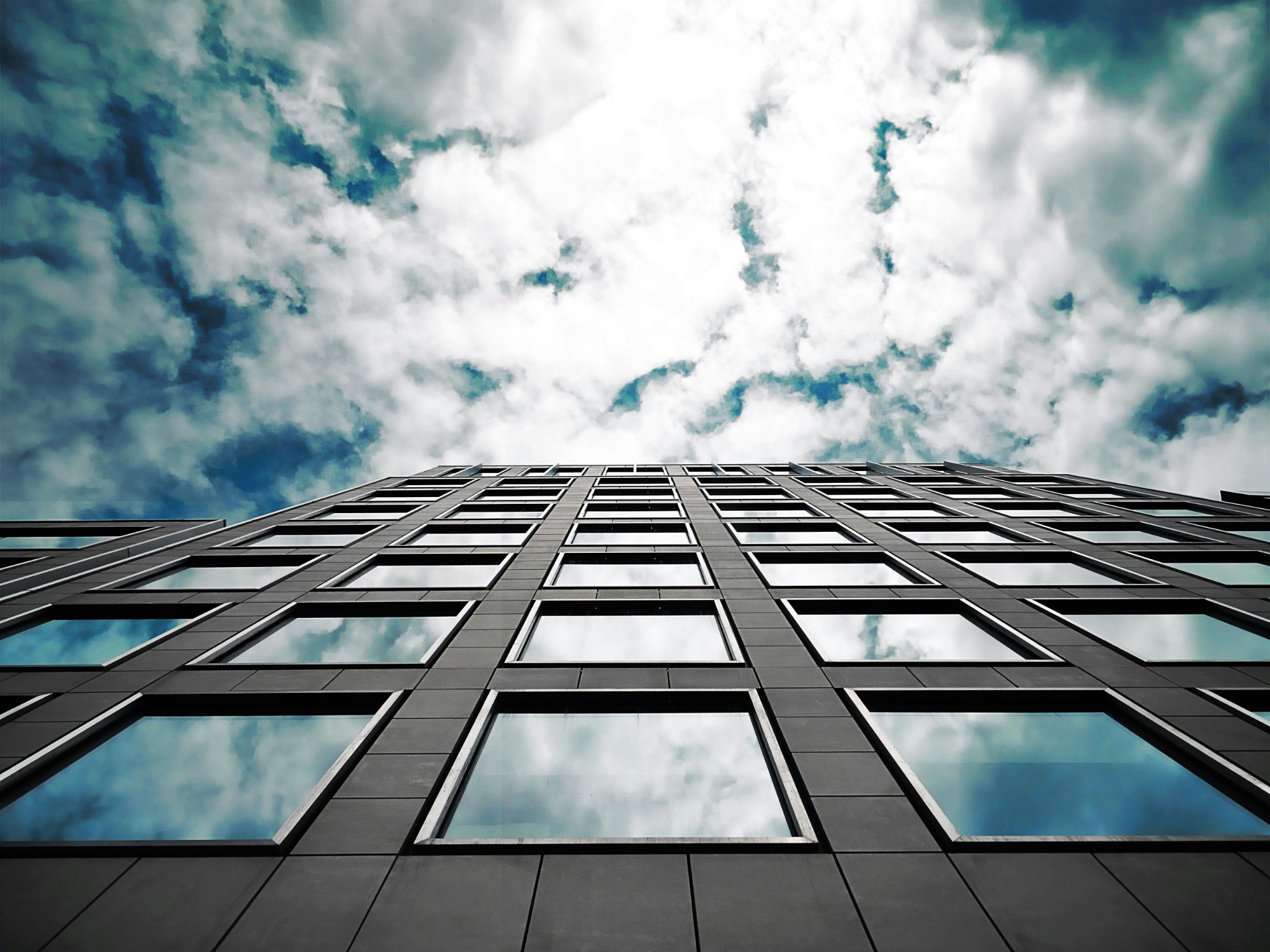 Clean architectural building exterior